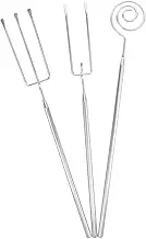 PAMINGONO 3Pcs Stainless Steel Chocolate Dipping Fork Set Fondue Tools for Home Baking Cheese Appetizers Portable Easy to Clean Versatile Kitchen Utensils