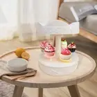 Turntable Cupcake Display Stand Dessert Stand for Banquet Festival Gift
