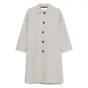 [Harris Wharf London] Harris Wharf London Balmacaan Raglan-sleeve Button Coat 40 IT NEUTRALS