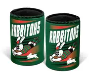 NRL Retro Stubby Can Cooler - South Sydney Rabbitohs - Drink - Rubber Base