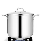 NutriChef Stainless Steel Stockpot - Heavy Duty Induction Pot, Soup Pot With Lid