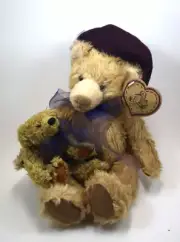 UBOT Cassidy and baby Heartfelt Collectibles vintage plush jointed TEDDY BEAR