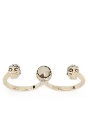 Alexander Mcqueen Double Skull Ring