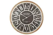Willow & Silk Wooden Large 68cm Distressed Grid Wall Clock/Room/Indoor Decor