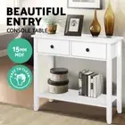 Artiss Console Table Hall Side Entry 2 Drawers Display White Desk Furniture