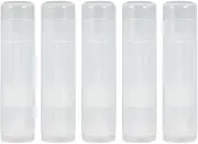 5 Pcs 15 Gram Lip Balm Tubes Empty Lip Gloss Bottles Refillable Tubes Clear Plastic Lipstick Container Cosmetic Vials