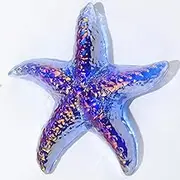 Arikyrist Handmade Glass Blown Blue Starfish Figurine Ornament