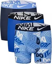 [Nike] Boy's Dri-Fit™ Boxers 3-Pack (Big Kids) White/University Blue SM (7-8 Big Kid)