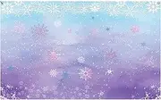 Winter Snowflake Backdrop Blue and Purple Snowflake Winter Wonderland Photography Background for Christmas Holiday Winter Birthday Party Decoration