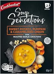 Continental Sweet Potato, Pumpkin and Caramelised Onion with Roasted Garlic Croutons Soup Sensations 63 g