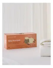 [MiniJumbuk] Baby Wool Quilt Cot in White