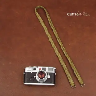 【 CAM2675 淺綠編織 真皮背帶 】cam-in 真皮系列 相機背帶 圓孔型 頸帶 菲林因斯特
