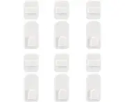 6 Pairs Remote Control Bracket Self Adhesive Remote Control Hook Wall Mount Bracket White Media TV Remot