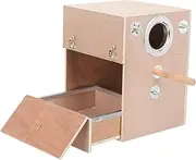 GANAZONO Parrot Nesting Box Wooden Bird House for Outdoor and Warm Breeding Box for Parakeets Cockatiels Budgies Shelter for Birds from Harsh Weather