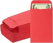 uxcell Money Envelope, 100 Pack 3.5" x 2.2" Cash Envelopes Money Holder Bags Budgeting Saving Challenge Letter for Gift Coins Checks Tickets Jewelry Passport Card, Red