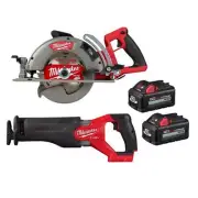 Milwaukee Circular Saw w/ Reciprocating Saw 18V Li-Ion Cordless w/ 2 Batteries