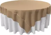 Polyester Poplin Washable Square Tablecloth, Stain and Wrinkle Resistant Table C