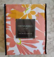 Cynthia Rowley Fabric Shower Curtain 72" x 72" 'SUNNY' NEW