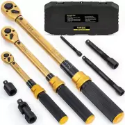 1/4 3/8 1/2-inch Drive Click Torque Wrench, 8Pcs Torque Wrench Set 10-220in.l...