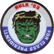Marvel Comics The Incredible Hulk For Class President Embroidered Patch, NEW