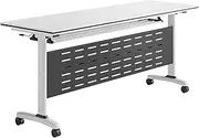 YVYKFZD Folding Conference Table, Rolling Training Table with Silent Wheels, Mobile Seminar Meeting Table, Rectangular Conference Room Tables, Space Saving(3PCS,47.2"x19.6"x29.5")
