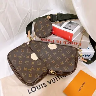 歐美代購 台灣現貨 Louis Vuitton 路易威登 LV 五合一 鍊帶零錢斜背包 肩背包