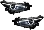 Compatible For Mazda 3 Axela 2017-2019 LED Auto Headlights Assembly Upgrade High Configure Dynamic Bifocal Projector Lens Car Accessories