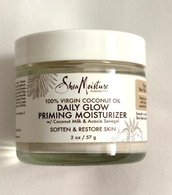 Shea Moisture Daily Glow Priming Moisturizer 100% Coconut Oil Soften & Restore