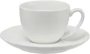 [Maxwell & Williams] White Basics Coupe Demi Cup and Saucer, 90ml Capacity (Set of 4)