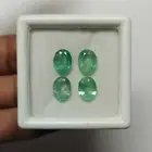 7x9 mm Natural Emerald Oval Cut 6.35 Cts.-Zambia Loose Bright Green Emerald Oval