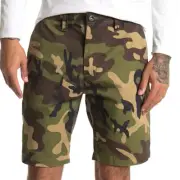 Volcom Mens Frickin Stacker Green Camo Modern Chino Skate Shorts Size 28 NEW