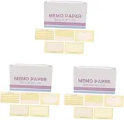 TEHAUX 3sets Index Flash Cards Blank Note Cards Memo Scratch Pad Ruled Index Study and Learning Sets 180pcs*3