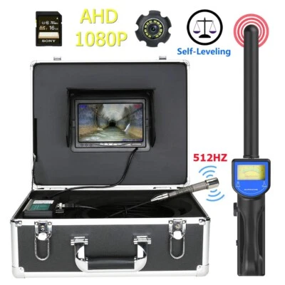 7Inch 1080P Sewer Pipeline Camera Self Leveling DVR 16GB 50M 512HZ Pipe Locator