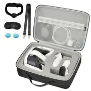 Hard Carrying Case for Quest 3/ Quest 3S/ for Quest 2 All-in Black+Grey Spong
