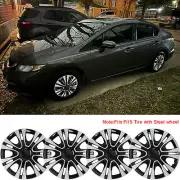For Honda Civic Sedan 15" 4PCS Wheel Covers Hubcaps fit R15 Tire & Steel Rim