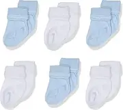 [Jefferies Socks] Unisex-Baby Newborn Bubble Stitch Rock-A-Bye Bootie 6 Pair Pack