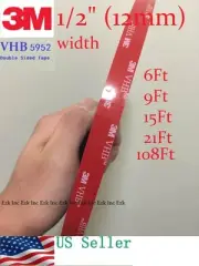 3M VHB #5952 Double-sided Acrylic Foam Tape Automotive 1/2" x 9/15/21/36/108 ft.