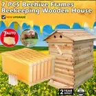 Auto Wooden Beekeeping Boxes Beehive House +7x Auto Honey Bee comb Hive Frame AU