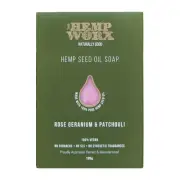 Hemp Worx Hemp Seed Oil Rose Geranium & Patchouli Soap 120g