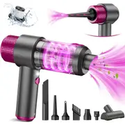 4-in-1 Handheld Car Vacuum Cleaner Cordless 6500PA Mini Air Duster with LED Light for Home Office