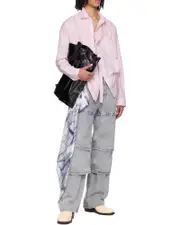 Y/Project Logo Patch Panelled Jeans 27,28 Gray