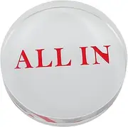 ifundom Innovative Poker Dealer Chips Crystal Glass Tokens Intricate Engraved Fonts for Intense Gameplay