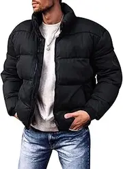 [Jueshanzj] Men's winter cotton coat winter jacket stand-up collar cotton jacket thickened jacket