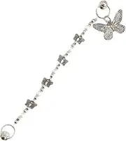 WOONEKY Butterfly Phone Case Ornament Chain DIY Phone Cover Decor with Strap Prevents Accidental Drops Lightweight Portable Accessory for Customizing Mobile Cases