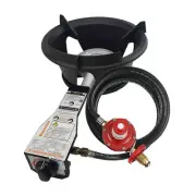 High Pressure LPG Wok Burner Cooker with Regulator and Hose Rambo - HPA100LPB