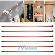 LOT Telescopic Net Voile Tension Curtain Rail Pole Rods Spring Loaded Extendable