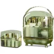 KIISS Clear Cosmetic Makeup Organiser Make Up Box Lipstick Organizer Jewellery Holder Storage Box Dustproof Green