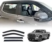 OAD4X4 Weathershields Compatible with Toyota Tundra 2022-Onwards, Weather Shields Window Visors Wind Deflectors Sun Rain Guard 4PCS Set