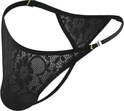 [ABAFIP] Men's Sissy Panties Crossdressing Low Waist Floral G-string Thongs Sheer Lace Underwear