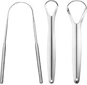 Tongue Cleaner, Portable Tongue Cleaner, Stainless Steel, Easy to Use, Tongue Scraper for Adults and Kids, Professional Tongue Scraper for Fresh Breath in Seconds